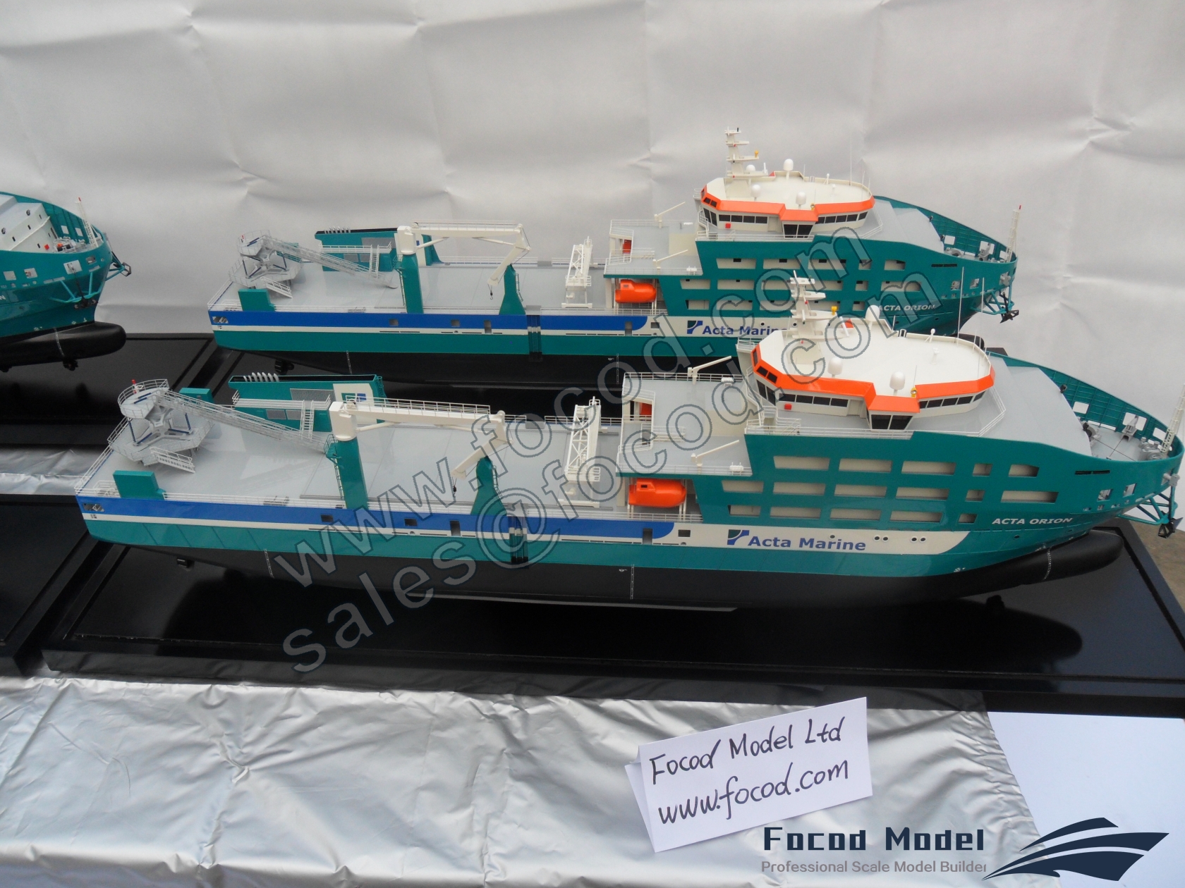 custom made model of 108m Offshore Support Vessel